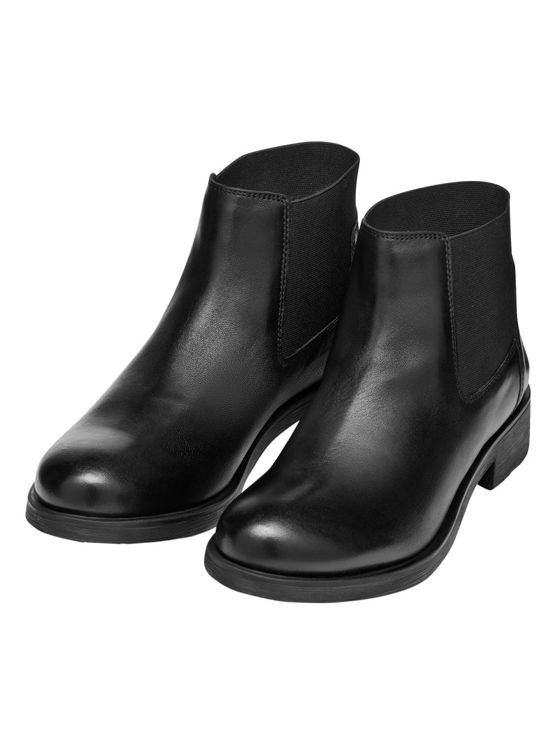 Bottines Cuir Geox Rawelle Noir - Kiabi