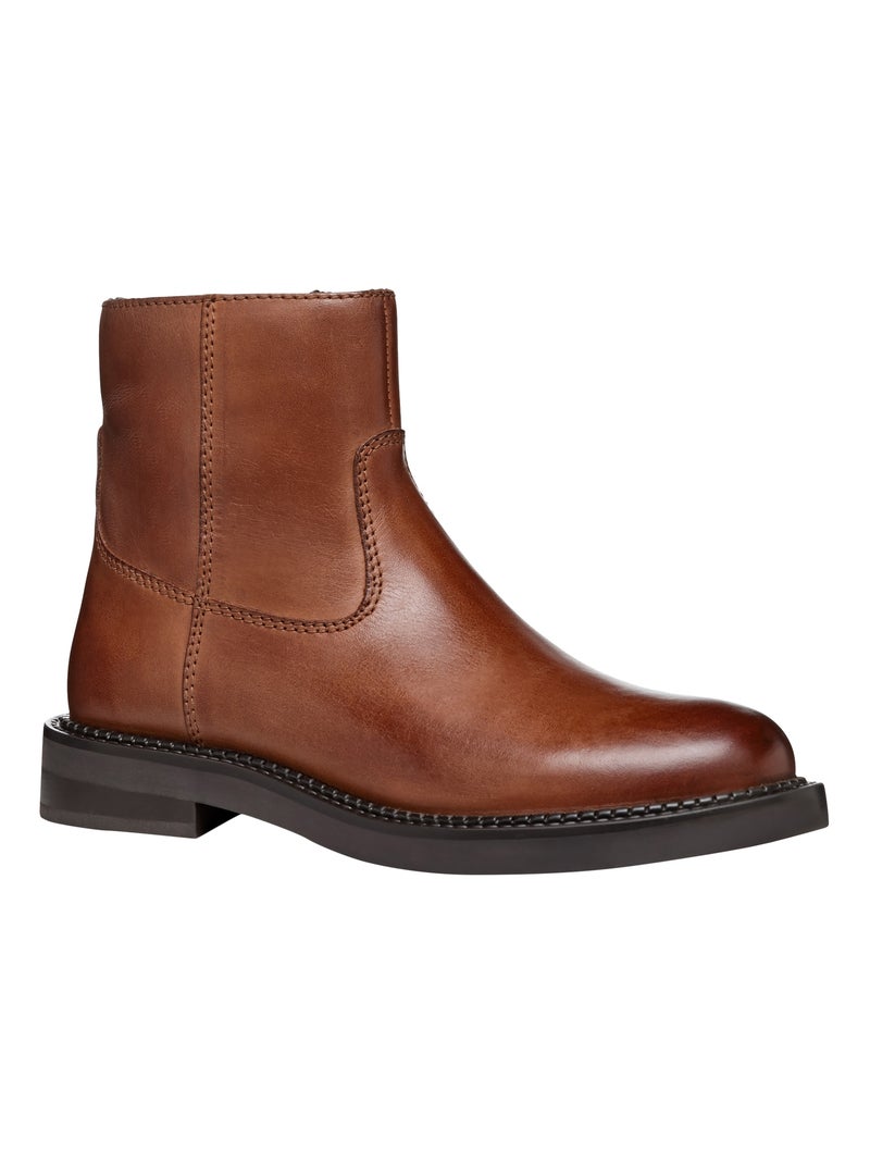 Bottines Cuir Geox Serilda Marron - Kiabi