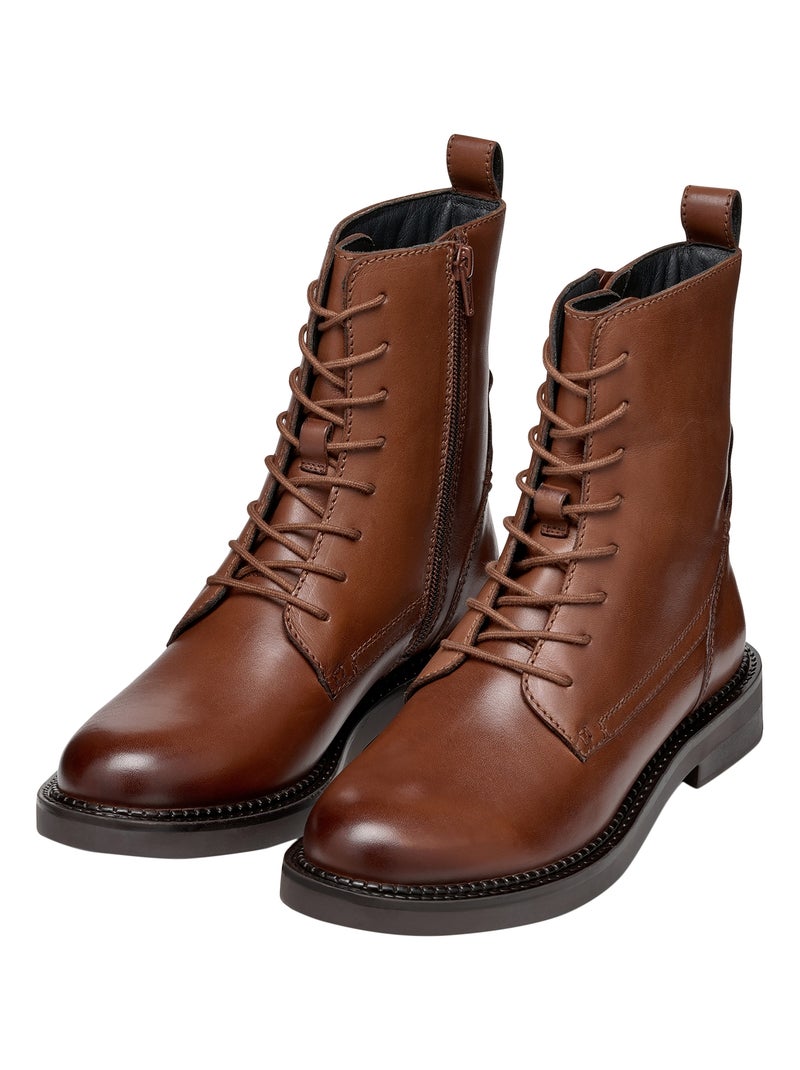 Bottines Cuir Geox Serilda Marron - Kiabi