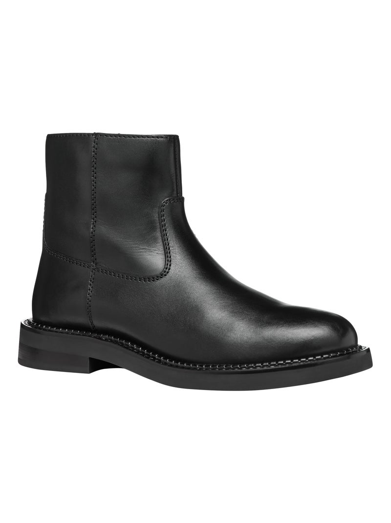 Bottines Cuir Geox Serilda Noir - Kiabi