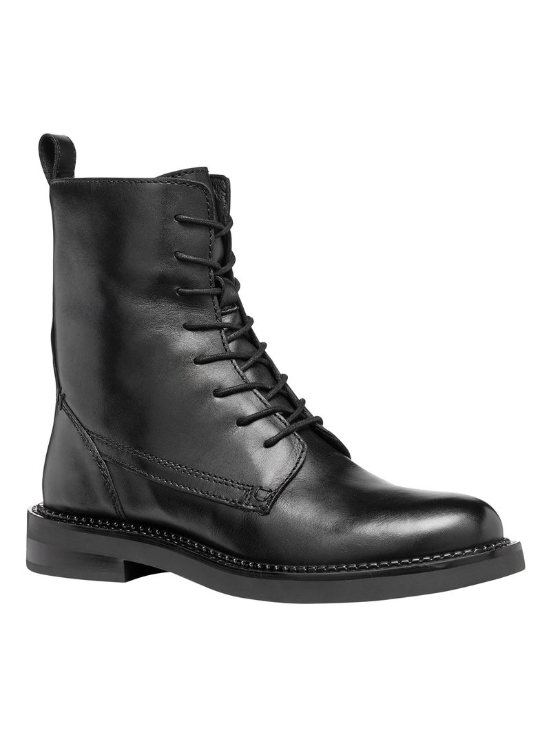 Bottines Cuir Geox Serilda Noir - Kiabi