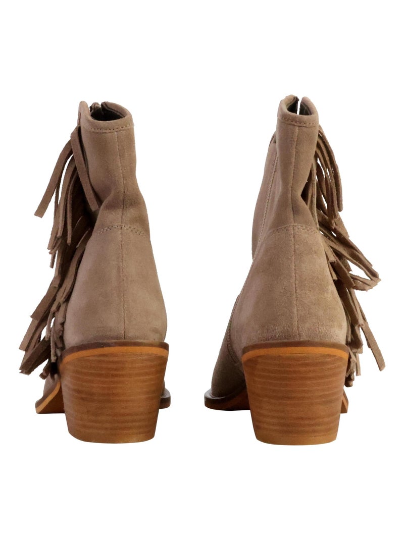 Bottines Cuir Kaporal Jylia Beige - Kiabi
