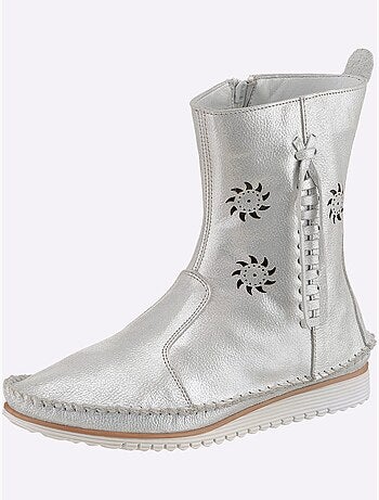 Bottines Cuir Nappa De Vache - Taille Standard - helline