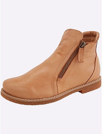Bottines Cuir Nappa De Vache - Taille Standard - Helline