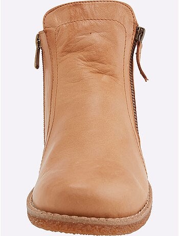 Bottines Cuir Nappa De Vache - Taille Standard - Helline