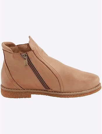 Bottines Cuir Nappa De Vache - Taille Standard - Helline
