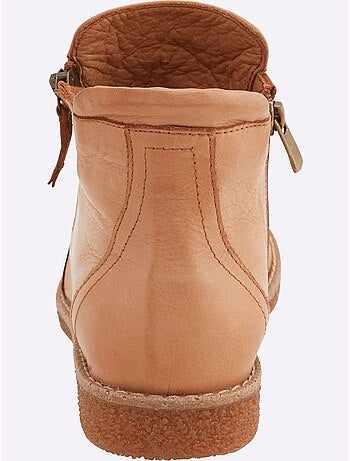 Bottines Cuir Nappa De Vache - Taille Standard - Helline