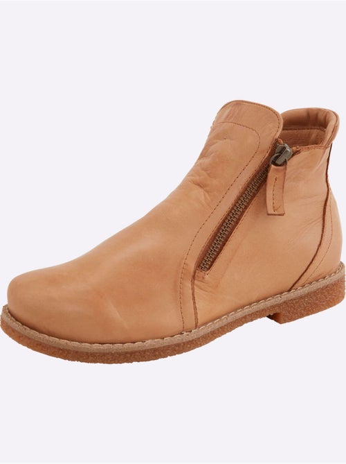 Bottines Cuir Nappa De Vache - Taille Standard - Helline - Kiabi Bottines Cuir Nappa De Vache - Taille Standard - Helline - Kiabi
