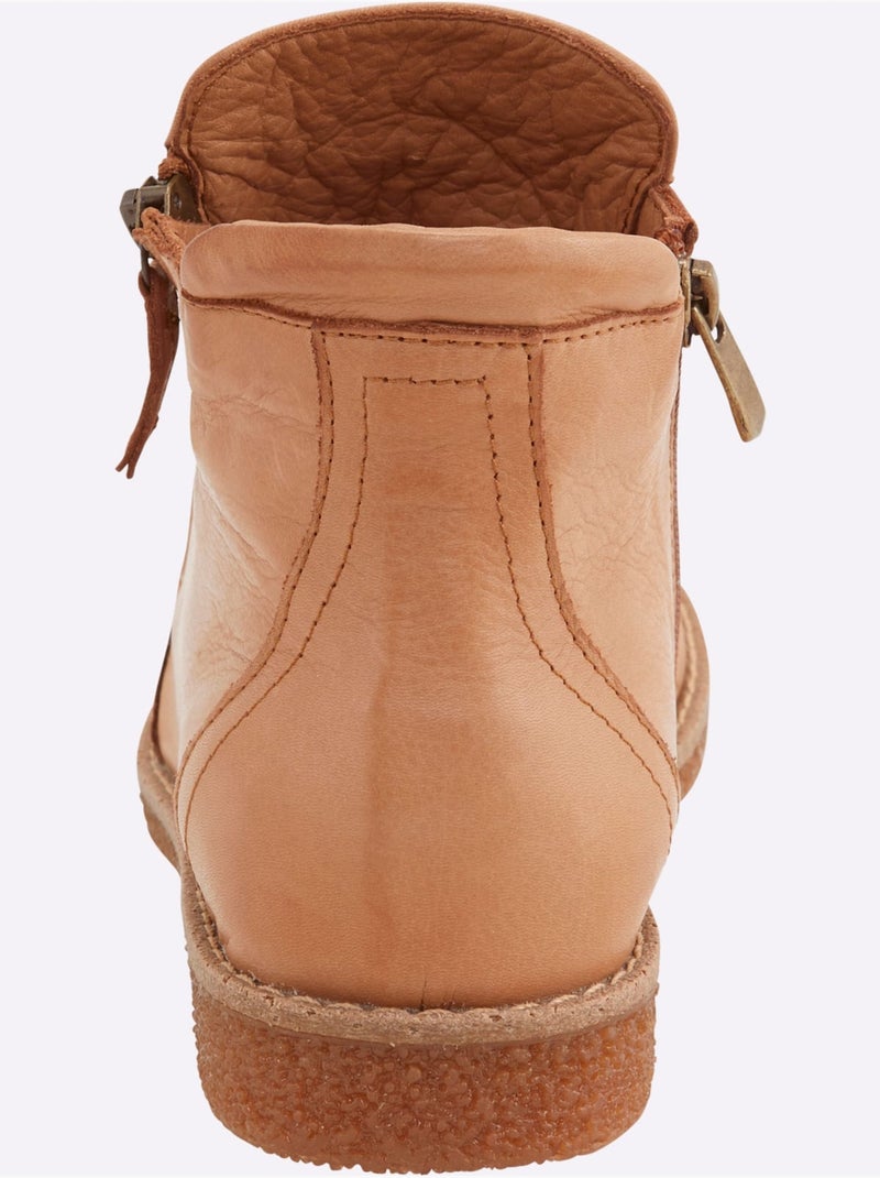 Bottines Cuir Nappa De Vache - Taille Standard - Helline Doré - Kiabi