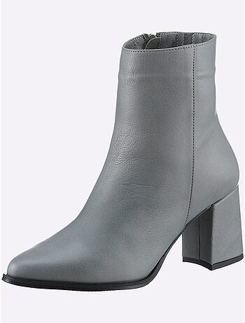 Bottines Cuir Nappa De Vache - Taille Standard - Helline