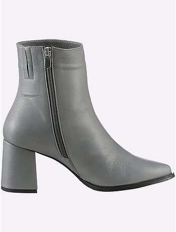 Bottines Cuir Nappa De Vache - Taille Standard - Helline