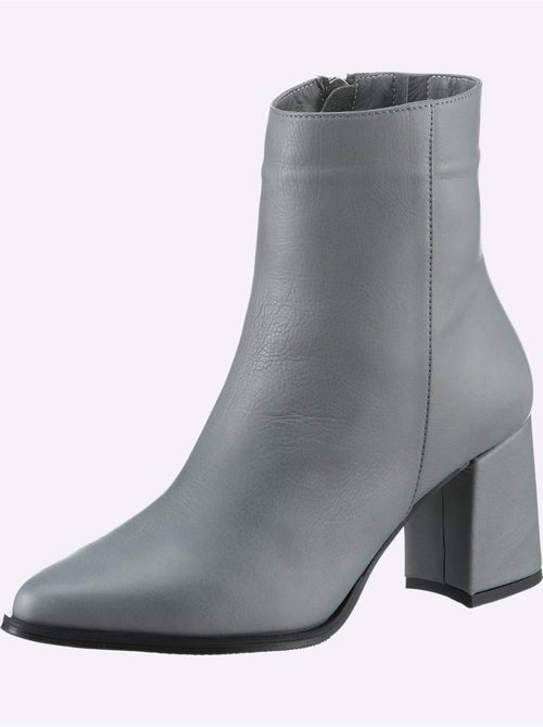 Bottines Cuir Nappa De Vache - Taille Standard - helline - Kiabi