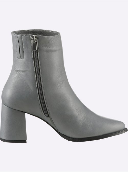 Bottines Cuir Nappa De Vache - Taille Standard - helline - Kiabi