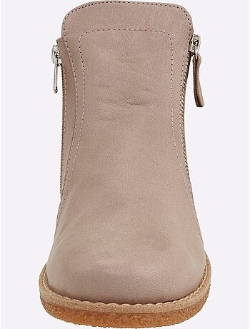 Bottines Cuir Nappa De Vache - Taille Standard - Helline