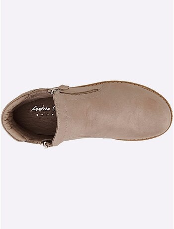 Bottines Cuir Nappa De Vache - Taille Standard - Helline