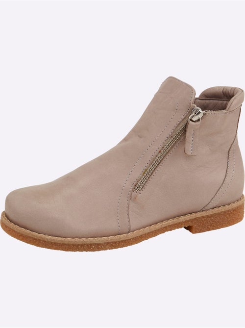 Bottines Cuir Nappa De Vache - Taille Standard - Helline - Kiabi Bottines Cuir Nappa De Vache - Taille Standard - Helline - Kiabi