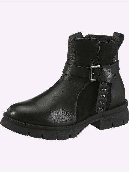 Bottines Cuir Nappa De Vache - Taille Standard - Helline - Kiabi Bottines Cuir Nappa De Vache - Taille Standard - Helline - Kiabi