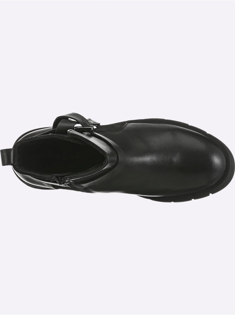 Bottines Cuir Nappa De Vache - Taille Standard - Helline Noir - Kiabi