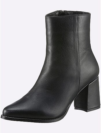 Bottines Cuir Nappa De Vache - Taille Standard - Helline