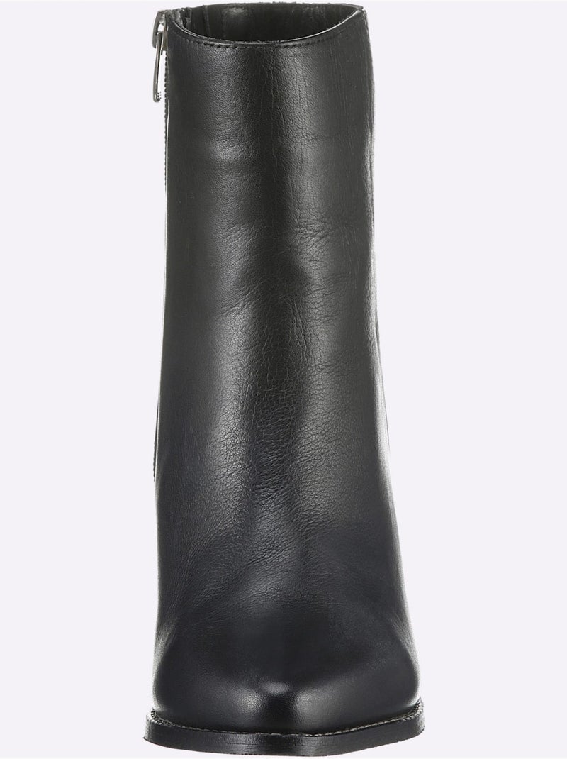 Bottines Cuir Nappa De Vache - Taille Standard - Helline Noir - Kiabi