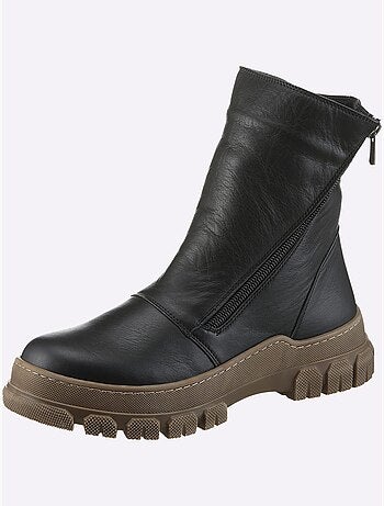 Bottines Cuir Nappa De Vache - Taille Standard - Helline