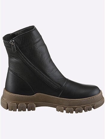 Bottines Cuir Nappa De Vache - Taille Standard - Helline