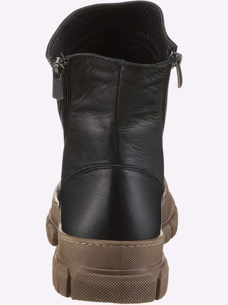 Bottines Cuir Nappa De Vache - Taille Standard - Helline Noir - Kiabi