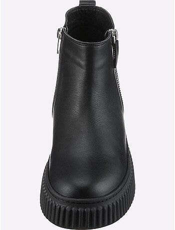 Bottines Cuir Nappa De Vache - Taille Standard - Helline