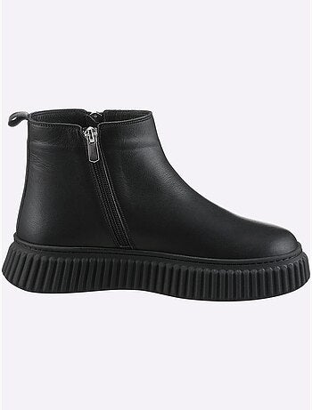 Bottines Cuir Nappa De Vache - Taille Standard - Helline