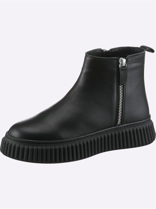 Bottines Cuir Nappa De Vache - Taille Standard - helline - Kiabi