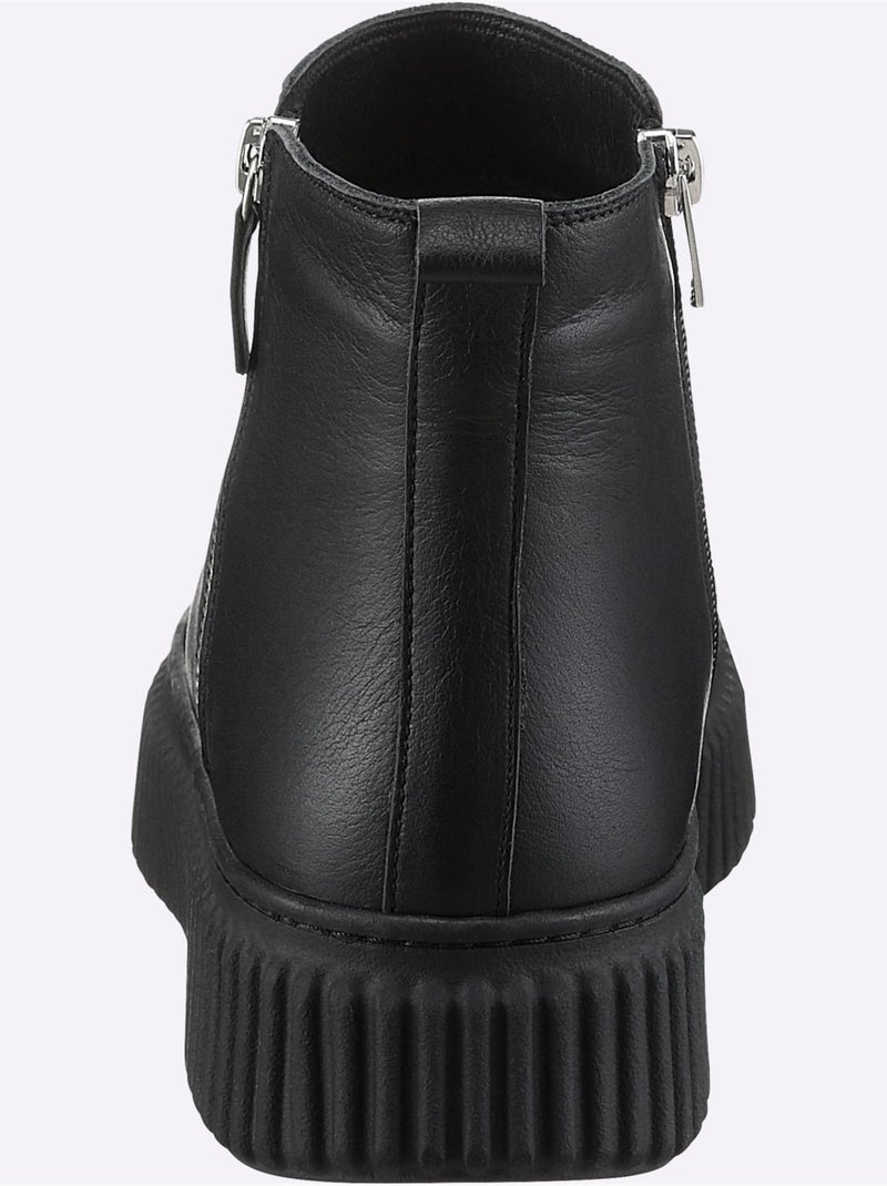 Bottines Cuir Nappa De Vache - Taille Standard - Helline Noir - Kiabi