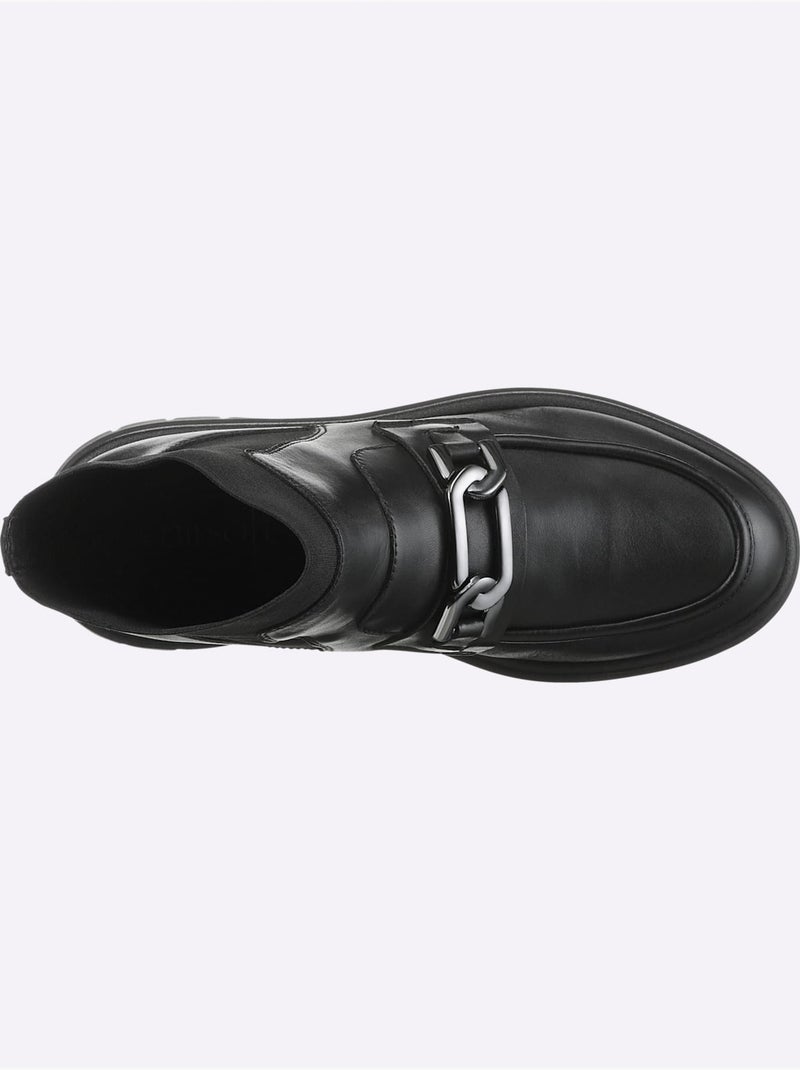 Bottines Cuir Nappa De Vache - Taille Standard - Helline Noir - Kiabi