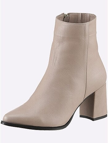 Bottines Cuir Nappa De Vache - Taille Standard - Helline