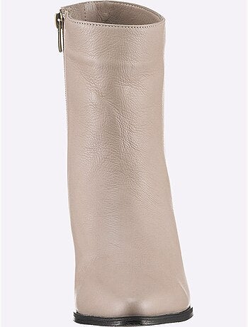 Bottines Cuir Nappa De Vache - Taille Standard - Helline