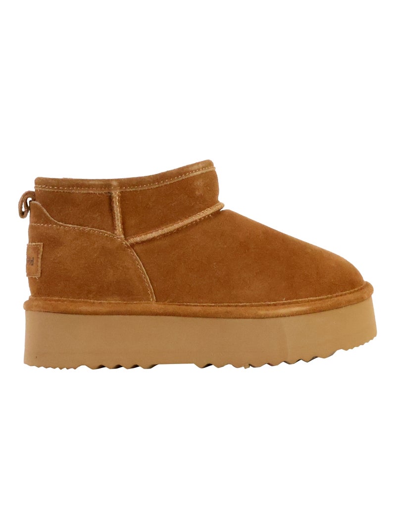 Bottines Cuir Natural World Camel - Kiabi