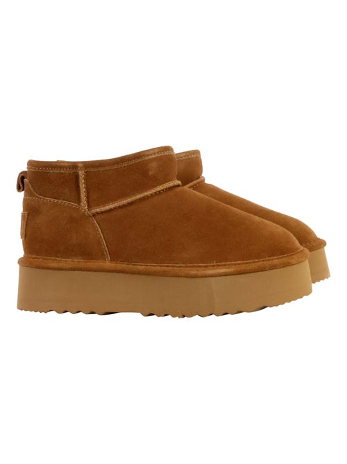 Bottines Cuir Natural World - Kiabi