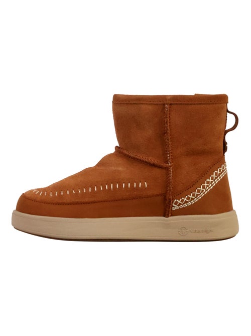 Bottines Cuir Natural World - Kiabi