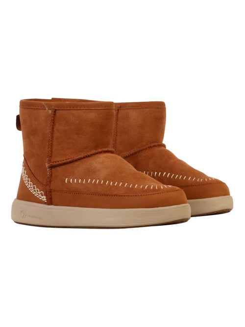 Bottines Cuir Natural World - Kiabi