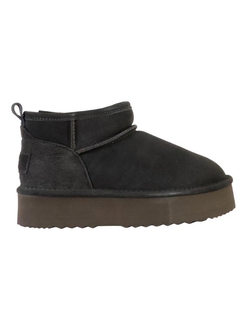 Bottines Cuir Natural World - Kiabi