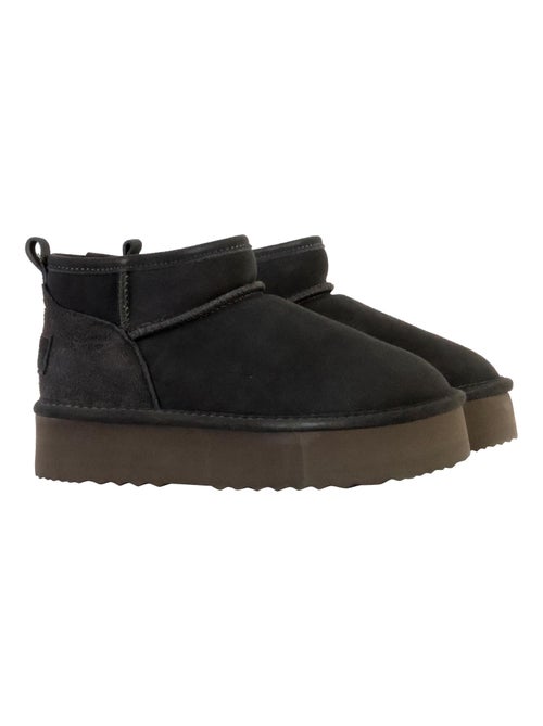 Bottines Cuir Natural World - Kiabi