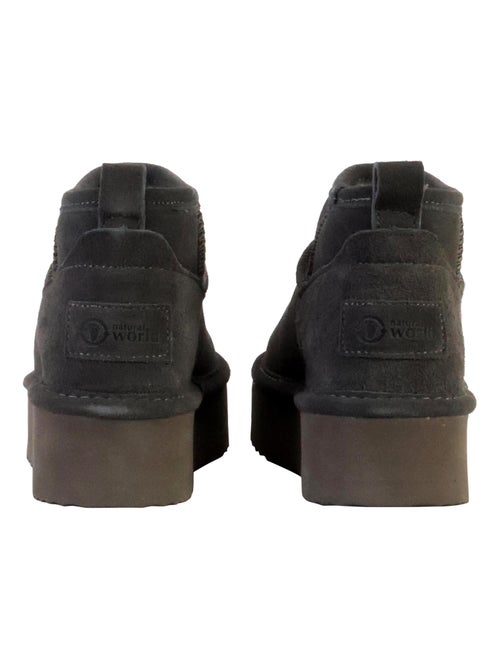 Bottines Cuir Natural World - Kiabi