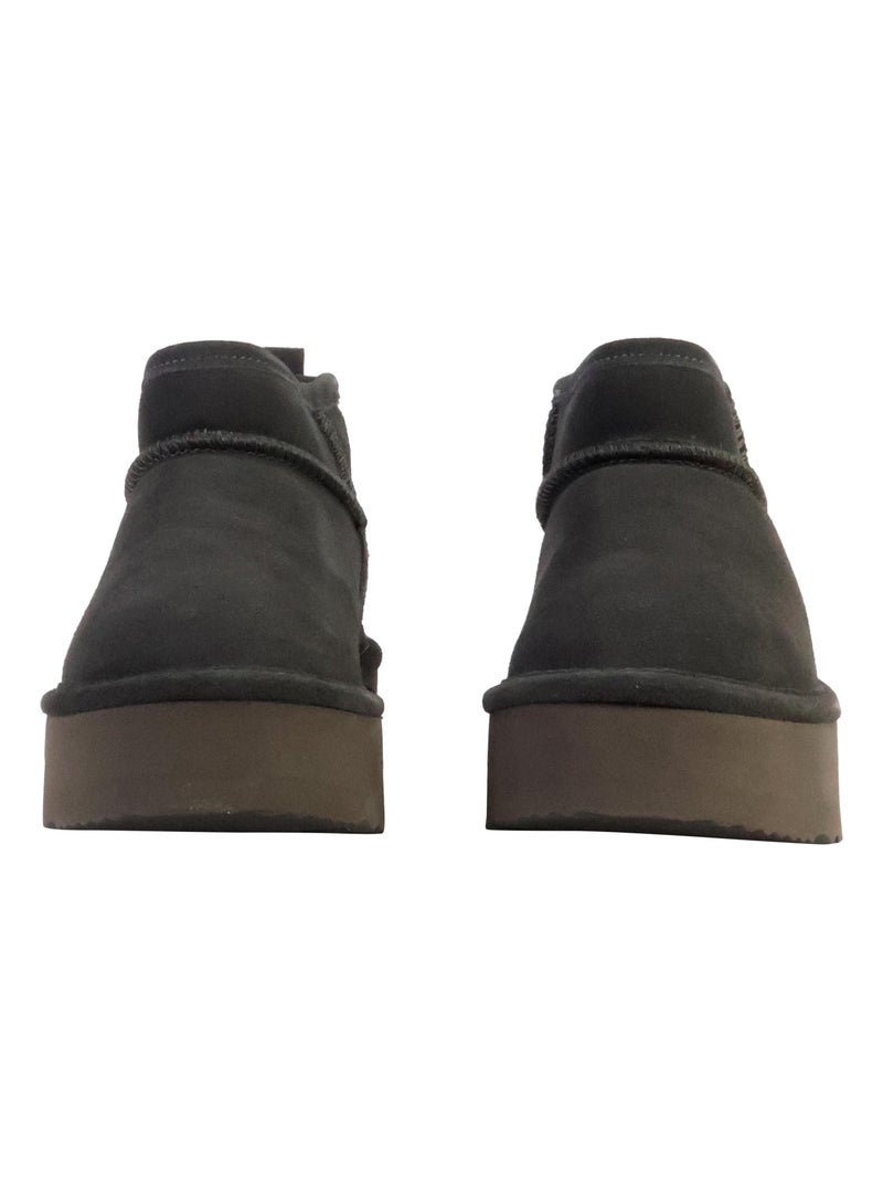 Bottines Cuir Natural World Gris - Kiabi