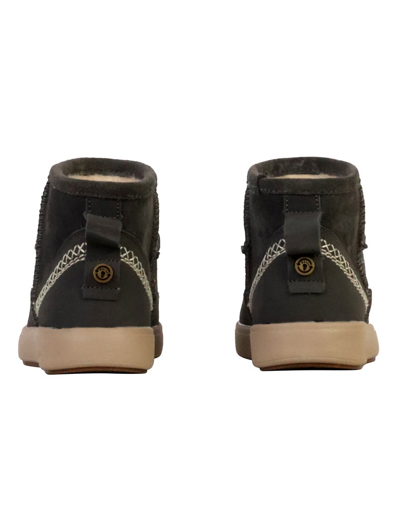 Bottines Cuir Natural World Gris - Kiabi