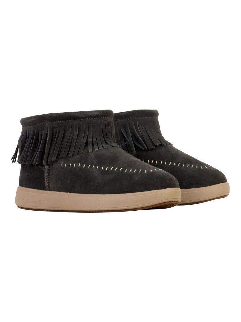 Bottines Cuir Natural World Gris - Kiabi