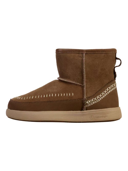 Bottines Cuir Natural World - Kiabi