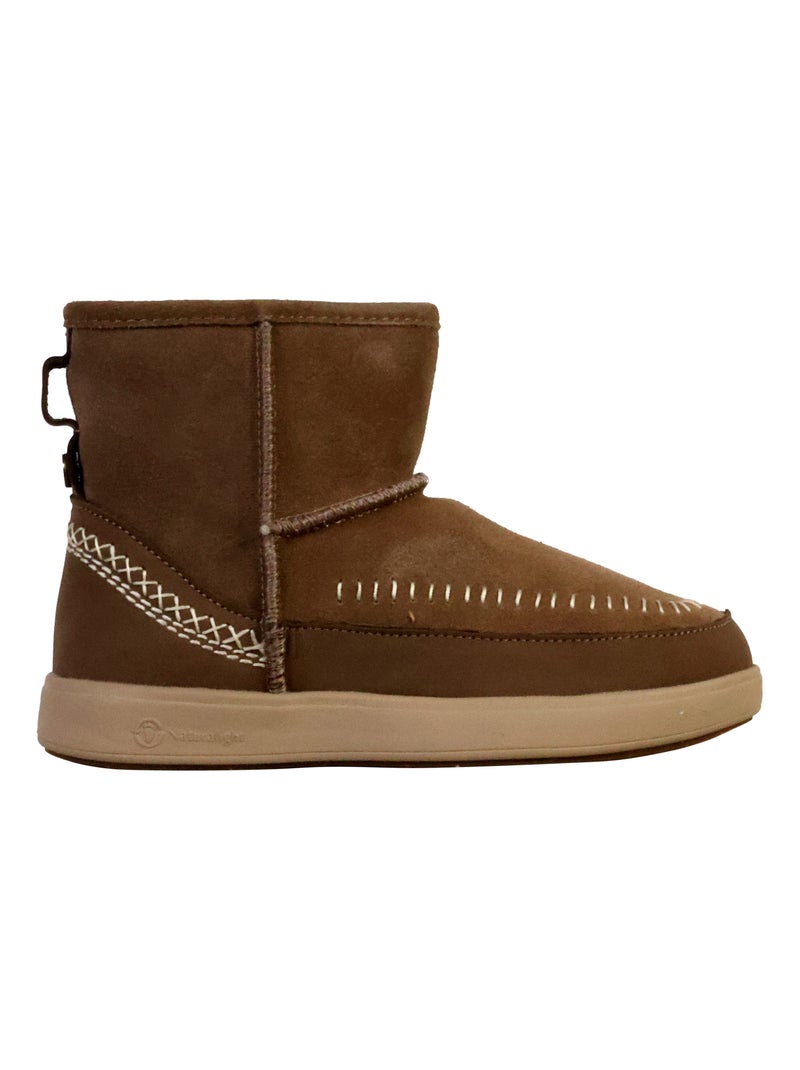 Bottines Cuir Natural World Marron - Kiabi