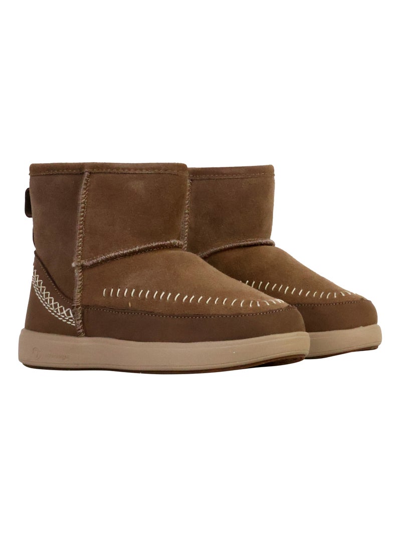 Bottines Cuir Natural World Marron - Kiabi
