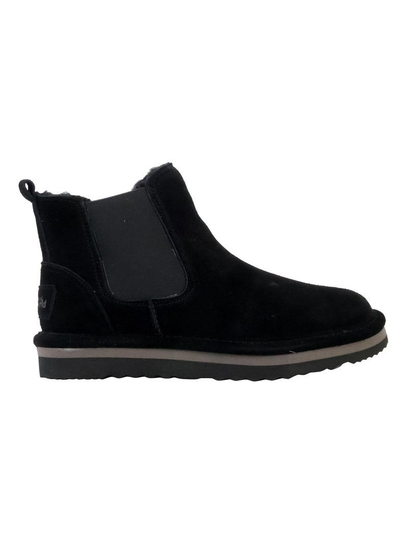 Bottines Cuir Natural World Noir - Kiabi
