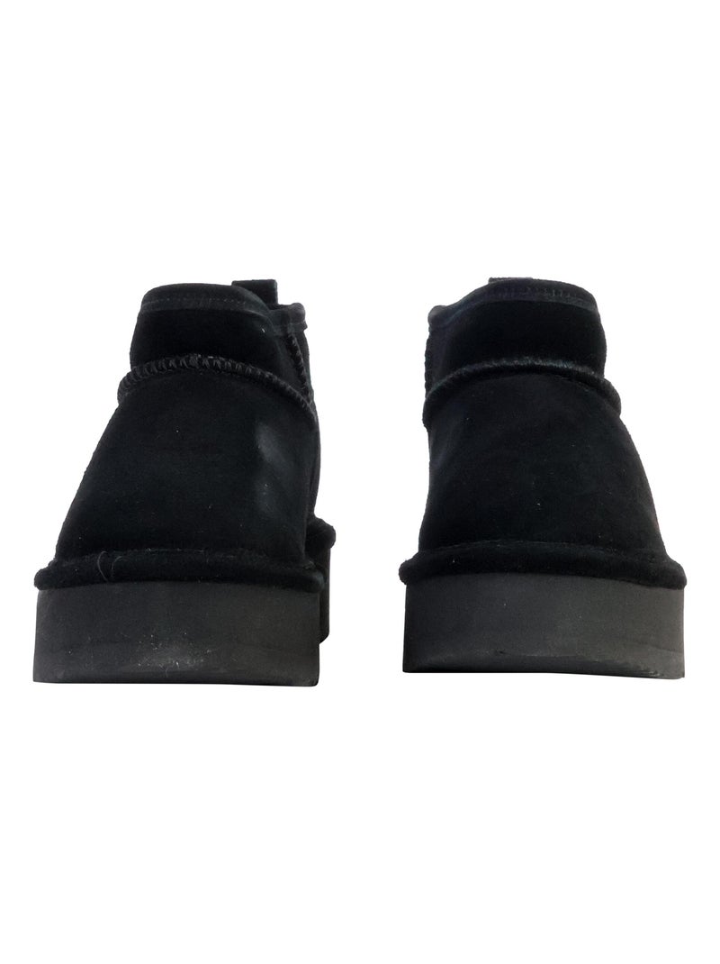 Bottines Cuir Natural World Noir - Kiabi