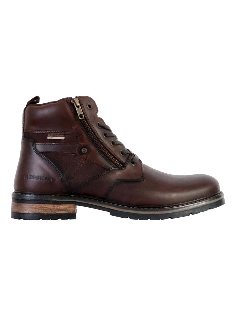 Bottines Cuir Redskins Eternity Marron - Kiabi